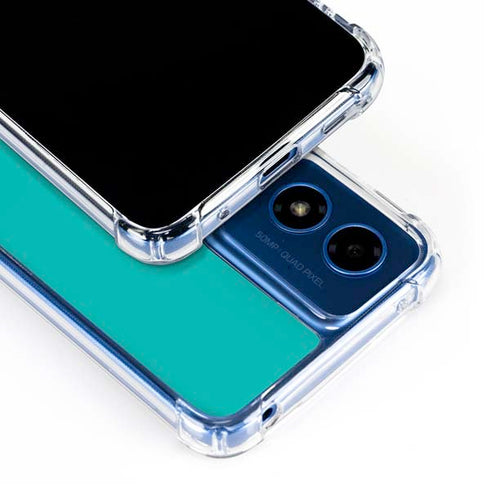 Aqua Blue Moto G 5G (2024) Clear Case